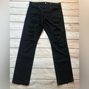Jordan Craig Collins Jeans Black Distressed Men’s size 34x32 Straight